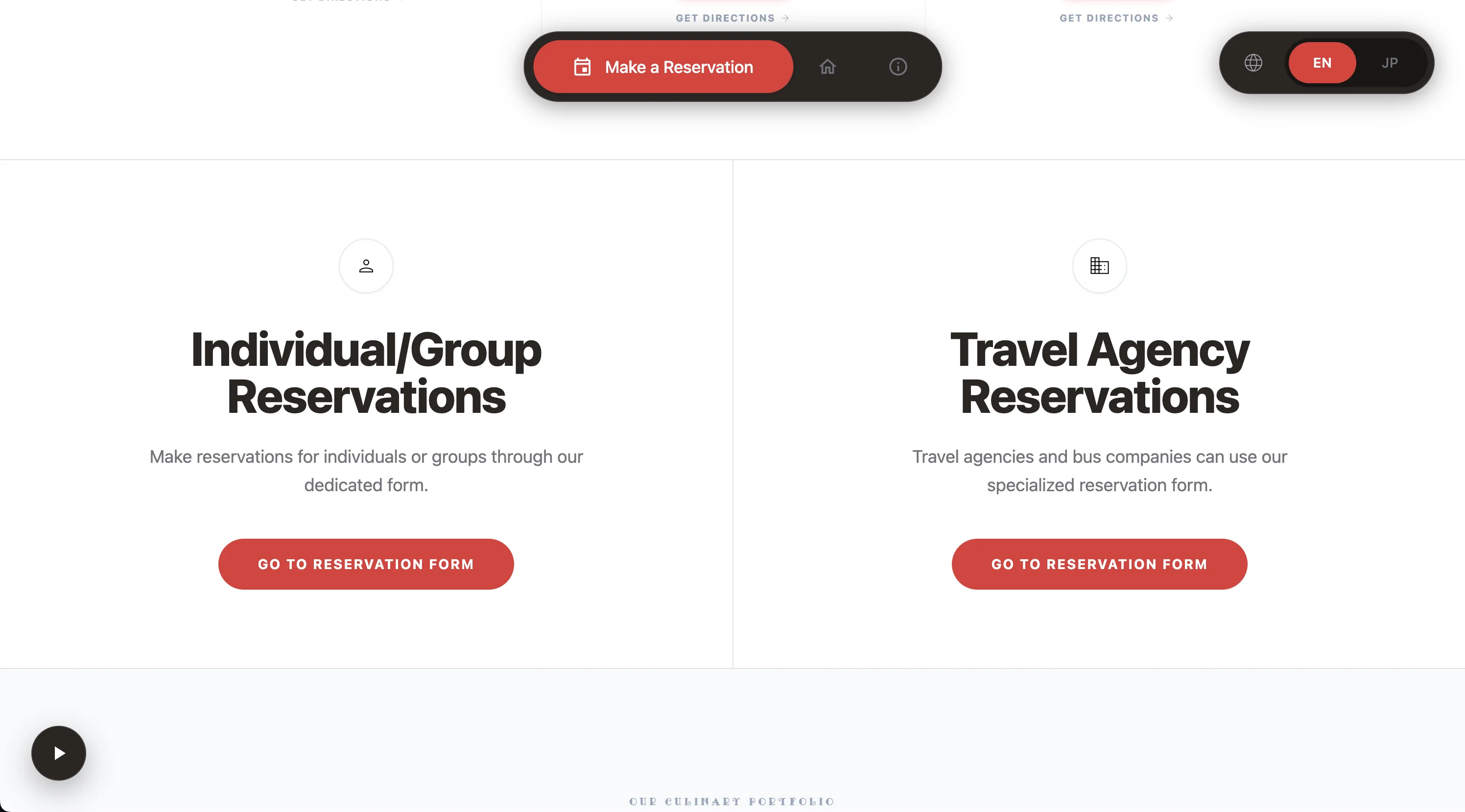 Taj reservations page